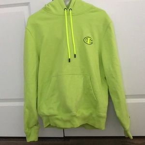 Neon Green Champion Hoodie